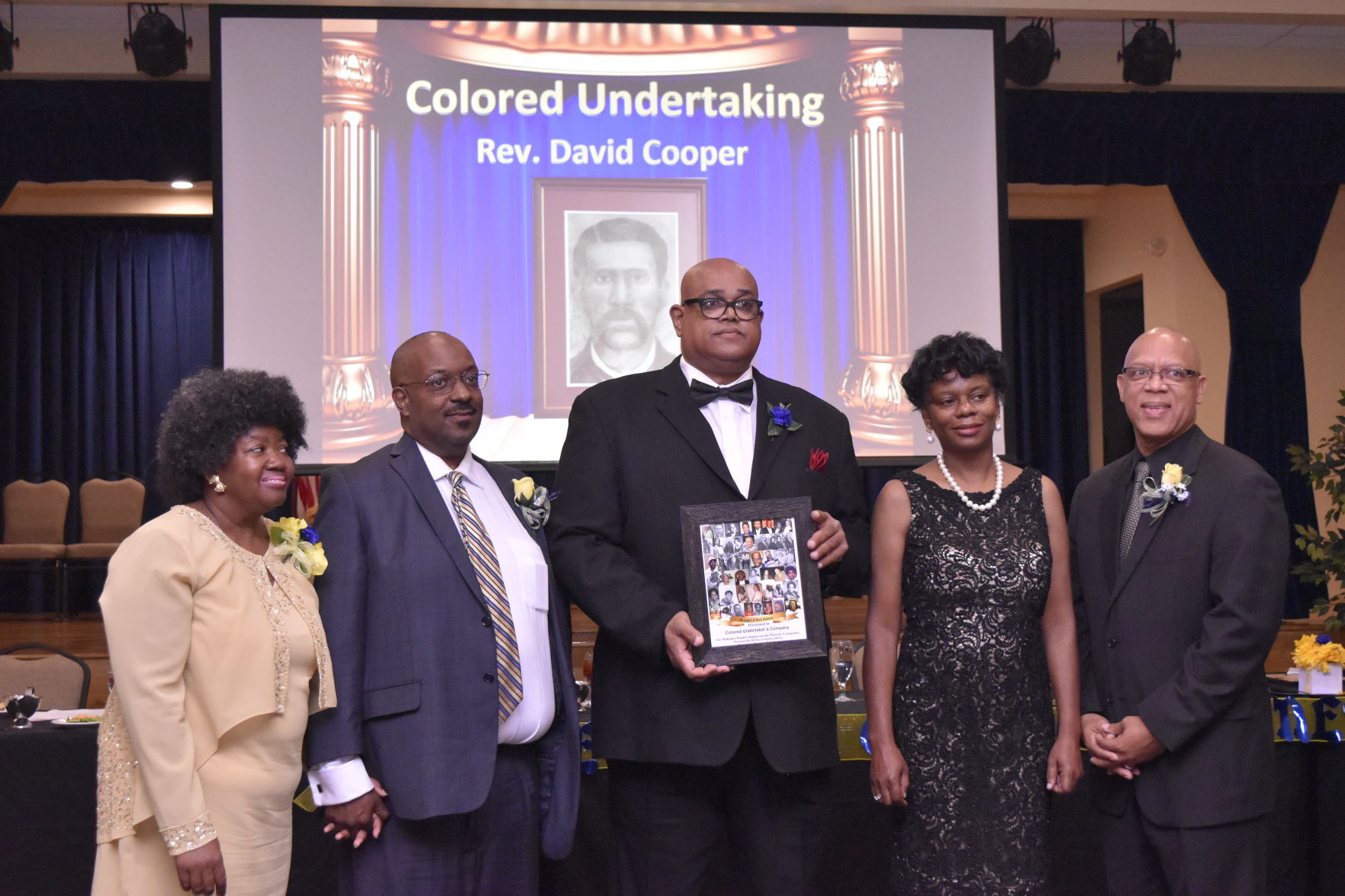 Gary Hemingway accepts Legacy Award for Colored Undertaking.